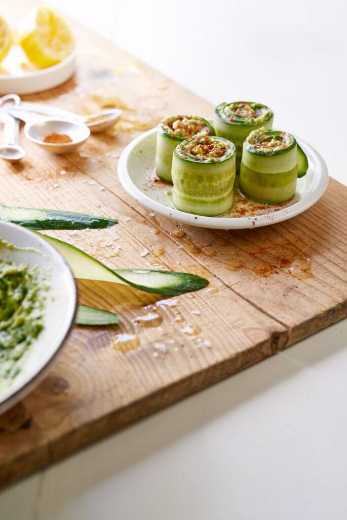 Avocado Cucumber Sushi Rolls