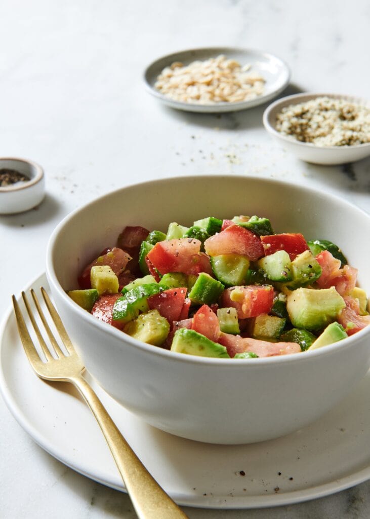 Avocado Tomato Cucumber Salad