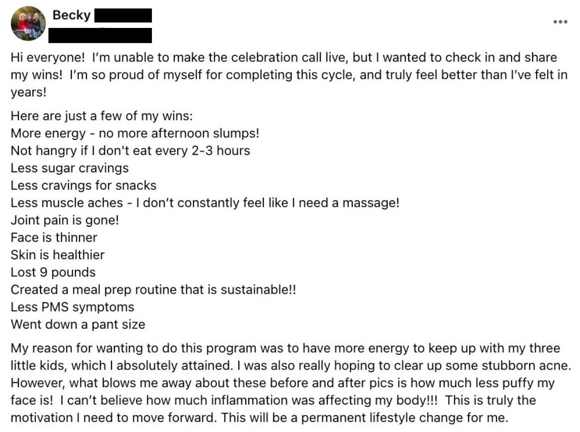 Facebook Screenshot Testimonial - 1