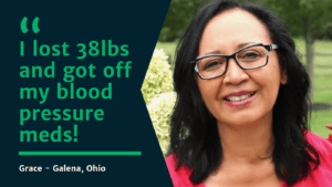 I lost 38 lbs. and got off my blood pressure meds!