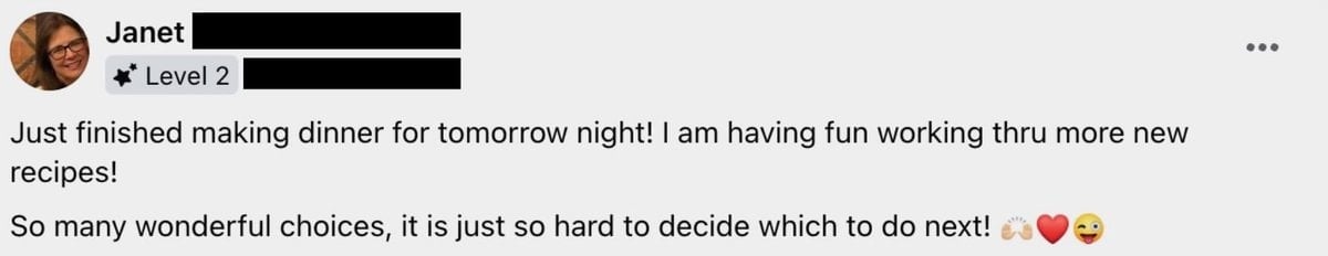 Facebook Screenshot Testimonial - 1