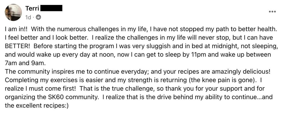 Facebook Screenshot Testimonial - 1