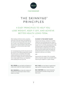 Program Guide Sample of "The Skinny 60 Principles"
