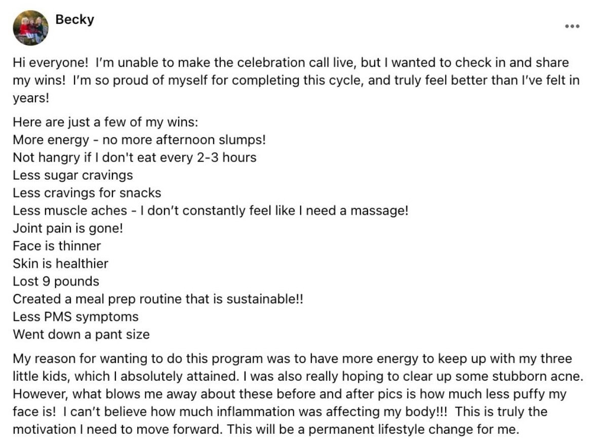 Facebook Screenshot Testimonial - 1