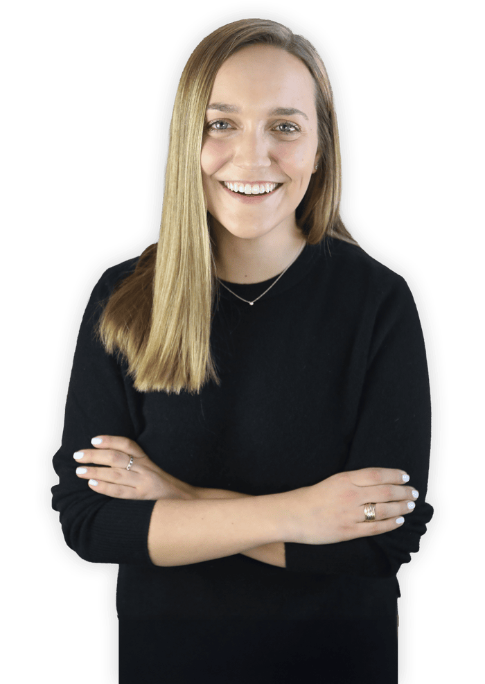 Meghan Donnelly, Dietitian, headshot smiling with a black sweater on